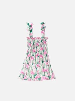 MC2 Saint Barth Cotton Dress Lola With Flamingo Print