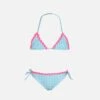 MC2 Saint Barth Girl Triangle Bikini With Light Blue Gingham Print 2 MC2 Saint Barth Girl Triangle Bikini With Light Blue Gingham Print -MC2 Saint Barth Shop gingham bandeau bikini girl 1 1