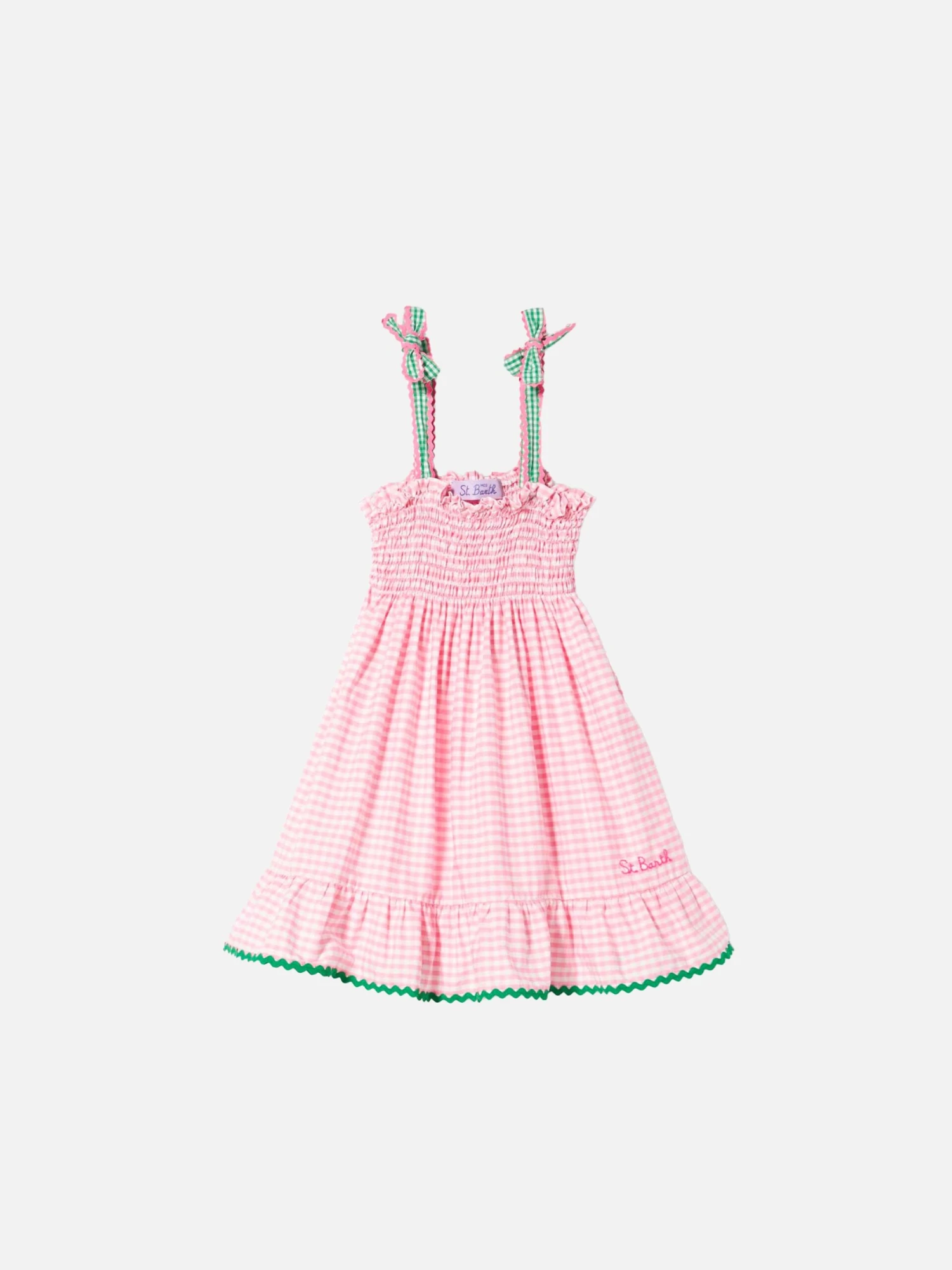 MC2 Saint Barth Girl Dress With Gingham Print 3 MC2 Saint Barth Girl Dress With Gingham Print
