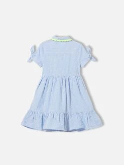 MC2 Saint Barth Girl Dress Queenie With White And Light Blue Stripes -MC2 Saint Barth Shop gingham dress girl 2 82f43b1b 0405 430c b4fa afe6d4c7be18copia