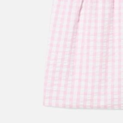 Pink Vichy Print Girl's Dress -MC2 Saint Barth Shop gingham dress girl pink 3