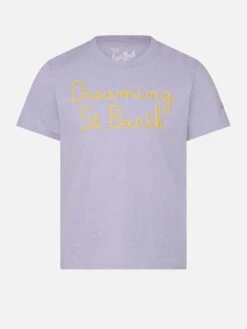 Girl T-shirt With Dreaming St. Barth Embroidery