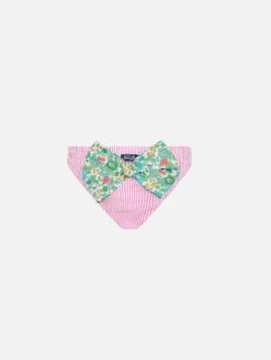 MC2 Saint Barth Girl Cotton Swim Briefs Madame With Bow And Betsy Print | MADE WITH LIBERTY FABRIC