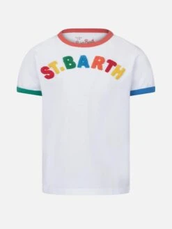 MC2 Saint Barth Girl Cotton T-shirt With Embroidery