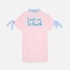 Girl Striped Shirt Dress With Embroidery -MC2 Saint Barth Shop girl dress gingham pink 1