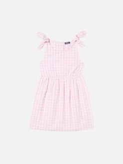 Pink Vichy Print Girl's Dress