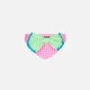 MC2 Saint Barth Girl Swim Briefs With White And Pink Vichy Print -MC2 Saint Barth Shop girl swim briefs with white and pink vichy print