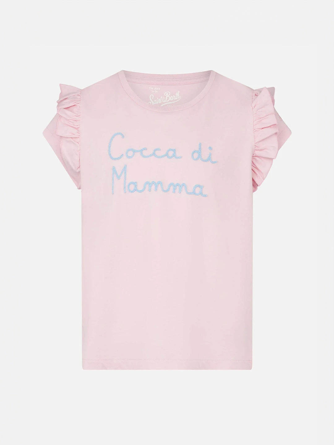 Girl T-shirt With Cocca Di Mamma Embroidery 3 Girl T-shirt With Cocca Di Mamma Embroidery