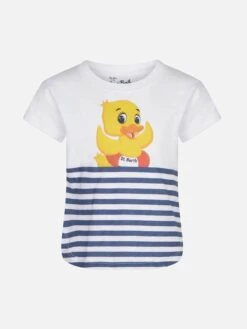MC2 Saint Barth Girl T-shirt With Ducky Print