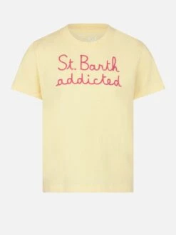 Girl T-shirt With St.Barth Addicted Embroidery