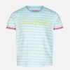 MC2 Saint Barth Girl Striped T-shirt With Saint Barth Embroidery -MC2 Saint Barth Shop girl t shirt with water green and white stripes