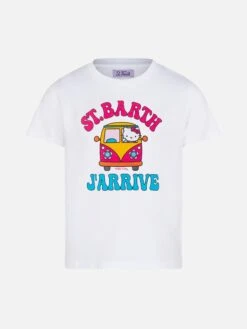 MC2 Saint Barth Girl T-shirt With St. Barth J'arrive Hello Kitty | HELLO KITTY SPECIAL EDITION