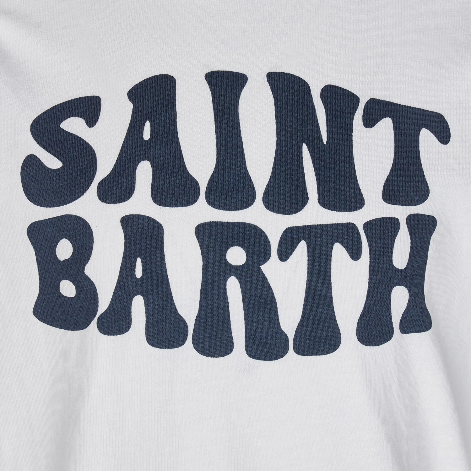 MC2 Saint Barth Kid White Cotton T-shirt With Blue Groovy Saint Barth Print 4 MC2 Saint Barth Kid White Cotton T-shirt With Blue Groovy Saint Barth Print - Image 2