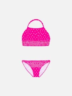 Girl Bikini With Halter Neck Top