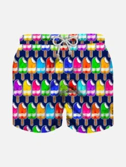 Boy Swim Shorts With Ice Cream Print