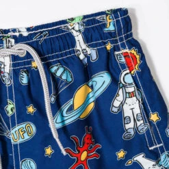 Boy Swim Shorts With Astronaut Print 7 Boy Swim Shorts With Astronaut Print -MC2 Saint Barth Shop jean swimshort astronaut