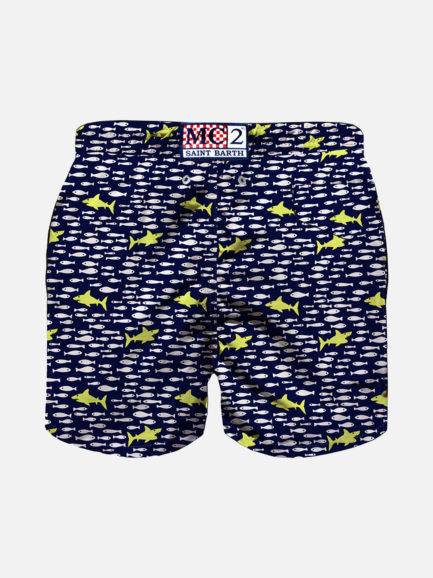 Boy Swim Shorts With Sharks And Fishes Print 4 Boy Swim Shorts With Sharks And Fishes Print - Image 2