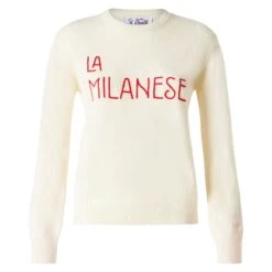 Woman Sweater With La Milanese Embroidery | Michela Proietti Co-Lab 8 Woman Sweater With La Milanese Embroidery | Michela Proietti Co-Lab -MC2 Saint Barth Shop lamilanese embroidery sweater woman