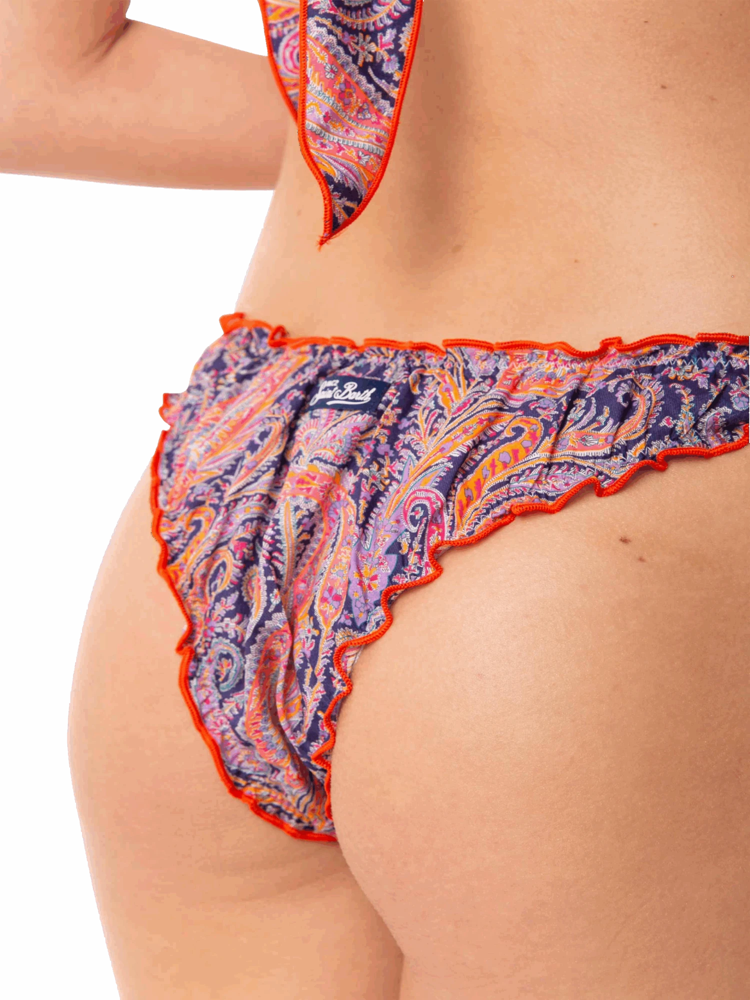 MC2 Saint Barth Woman Bandeau Bikini With Liberty Print | Made With Liberty Fabric 6 MC2 Saint Barth Woman Bandeau Bikini With Liberty Print | Made With Liberty Fabric - Image 4