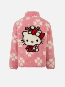 MC2 Saint Barth Girl Sherpa Jacket With Hello Kitty Print | HELLO KITTY SPECIAL EDITION