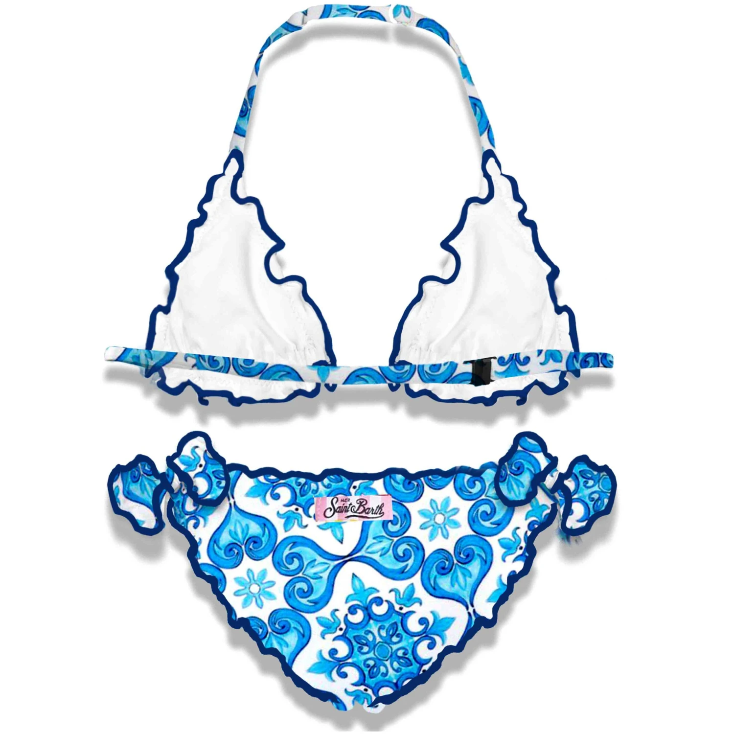 Girl Triangle Bikini With Majolica Print 4 Girl Triangle Bikini With Majolica Print - Image 2
