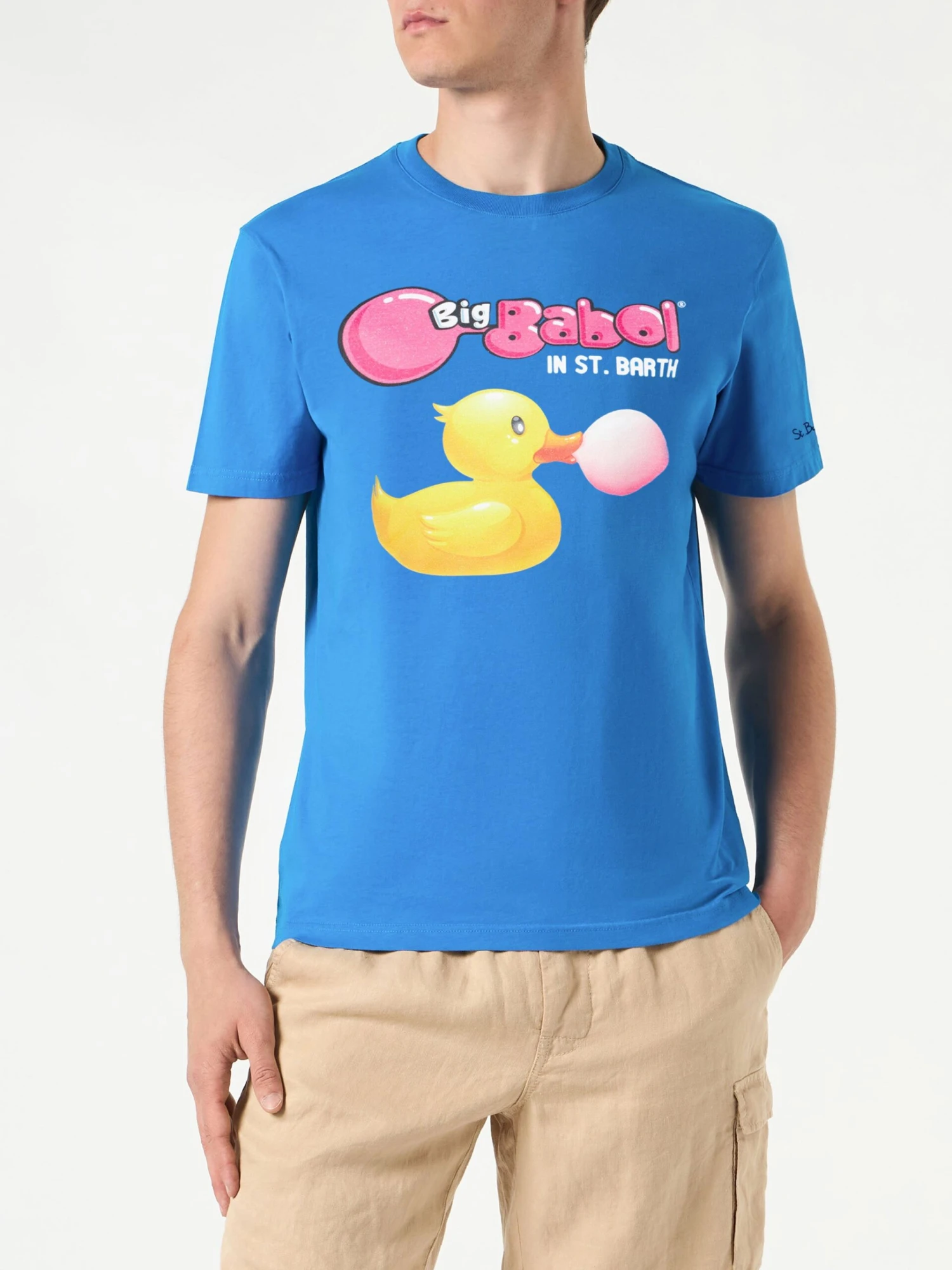 MC2 Saint Barth Man Cotton T-shirt With Ducky And Big Babol Print | BIG BABOL® SPECIAL EDITION 3 MC2 Saint Barth Man Cotton T-shirt With Ducky And Big Babol Print | BIG BABOL® SPECIAL EDITION