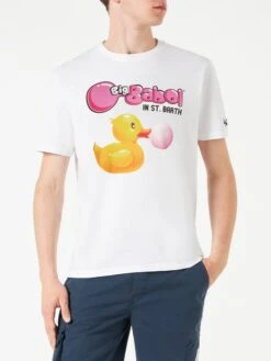 MC2 Saint Barth Man Cotton T-shirt With Ducky Big Babol Print | BIG BABOL® SPECIAL EDITION