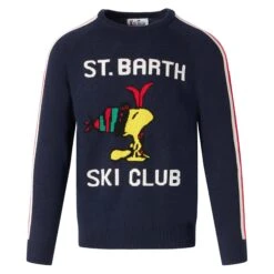 MC2 Saint Barth Man Sweater With Woodstock Print | WOODSTOCK - PEANUTS™ SPECIAL EDITION 9 MC2 Saint Barth Man Sweater With Woodstock Print | WOODSTOCK - PEANUTS™ SPECIAL EDITION -MC2 Saint Barth Shop man sweater blue skiclub 4