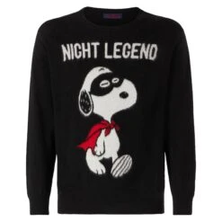 Man Soft Sweater With Snoopy Night Legend Print | SNOOPY - PEANUTS™ SPECIAL EDITION 9 Man Soft Sweater With Snoopy Night Legend Print | SNOOPY - PEANUTS™ SPECIAL EDITION -MC2 Saint Barth Shop man sweater embroidery peanuts 1