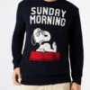 Man Sweater With Snoopy Sunday Morning Print | SNOOPY - PEANUTS™ SPECIAL EDITION -MC2 Saint Barth Shop man sweater embroidery peanuts 1