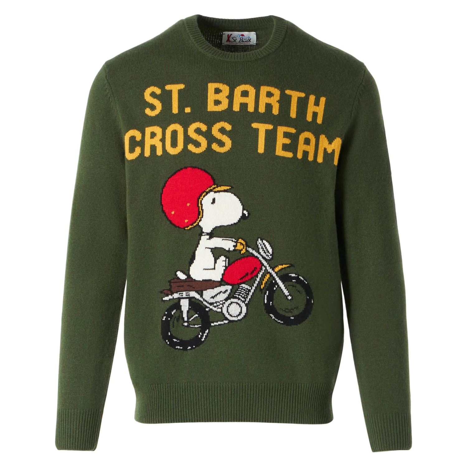 MC2 Saint Barth Man Military Green Sweater With Snoopy Print | PEANUTS™ SPECIAL EDITION 6 MC2 Saint Barth Man Military Green Sweater With Snoopy Print | PEANUTS™ SPECIAL EDITION - Image 4
