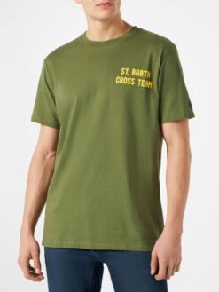 MC2 Saint Barth Man Green T-shirt With Snoopy Print| PEANUTS™ SPECIAL EDITION