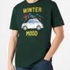 MC2 Saint Barth Man Forest Green T-shirt With Car Print | Fiat 500 Special Edition