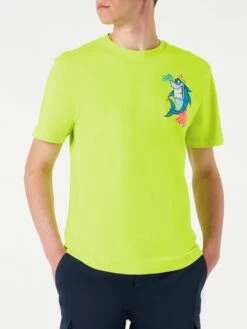 MC2 Saint Barth Man T-shirt With Shark Print | CRYPTO PUPPETS® SPECIAL EDITION -MC2 Saint Barth Shop man tshirt yellow fluo