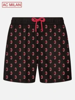 MC2 Saint Barth Man Light Fabric Swim Shorts With Milan Print | MILAN SPECIAL EDITION