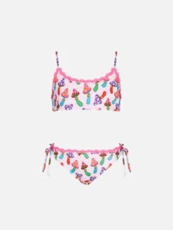 MC2 Saint Barth Girl Bralette Bikini With Mushrooms Print