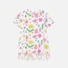MC2 Saint Barth Girl White Cotton Dress With Print And Charms