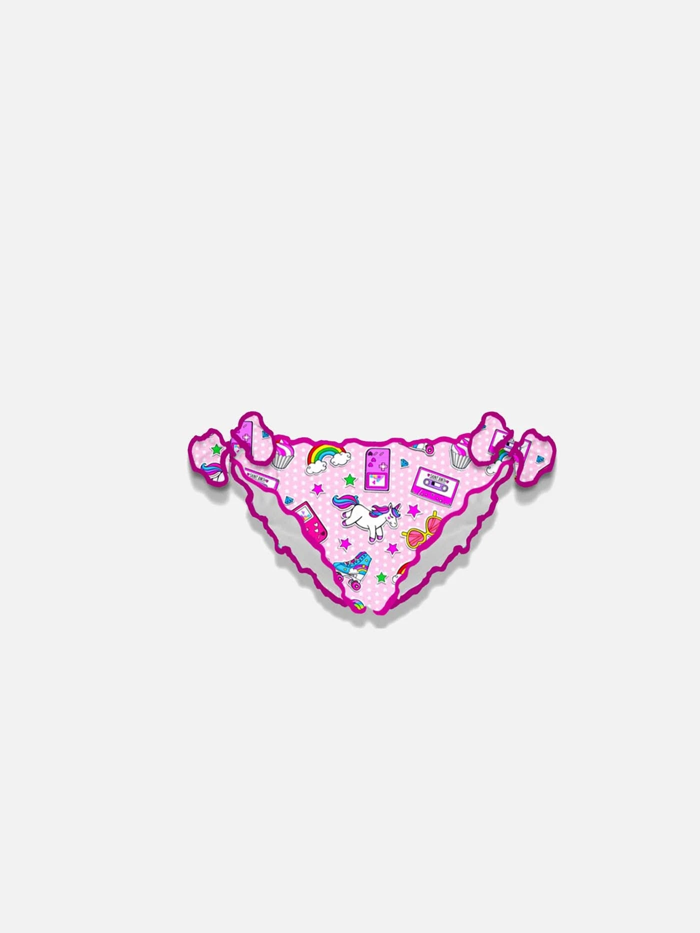 Girl Swim Briefs With Nineties Patch Print 3 Girl Swim Briefs With Nineties Patch Print