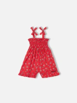 MC2 Saint Barth Girl Playsuit With Paisley Print