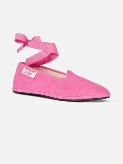 MC2 Saint Barth Woman Pink Terry Slipper Loafer | MY CHALOM SPECIAL EDITION