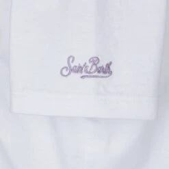 St. Barth Princess Embroided Girl'st-shirt 6 St. Barth Princess Embroided Girl'st-shirt -MC2 Saint Barth Shop princess embroidery tshirt girl 3