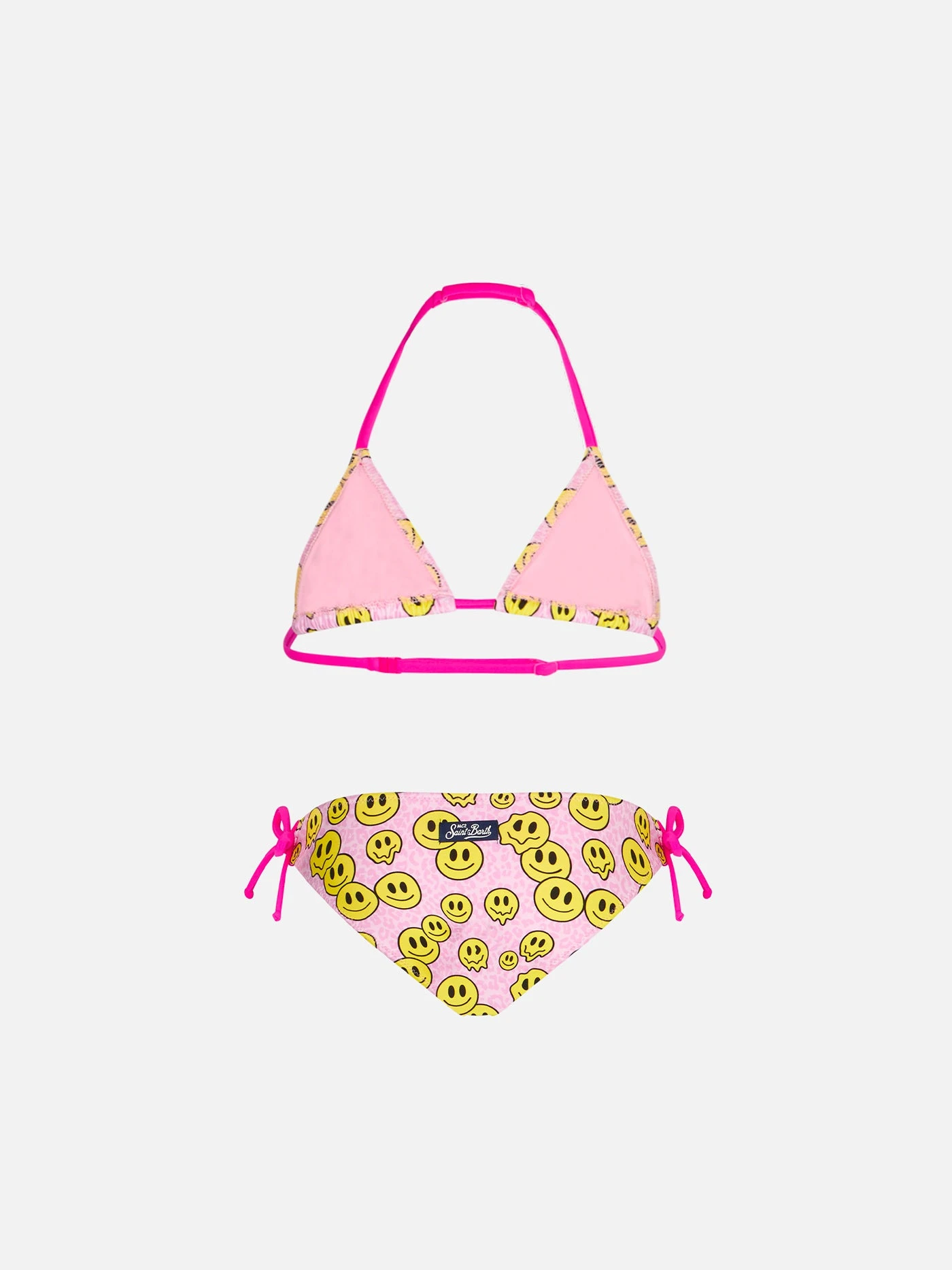 MC2 Saint Barth Girl Triangle Bikini With Smile Print 4 MC2 Saint Barth Girl Triangle Bikini With Smile Print - Image 2
