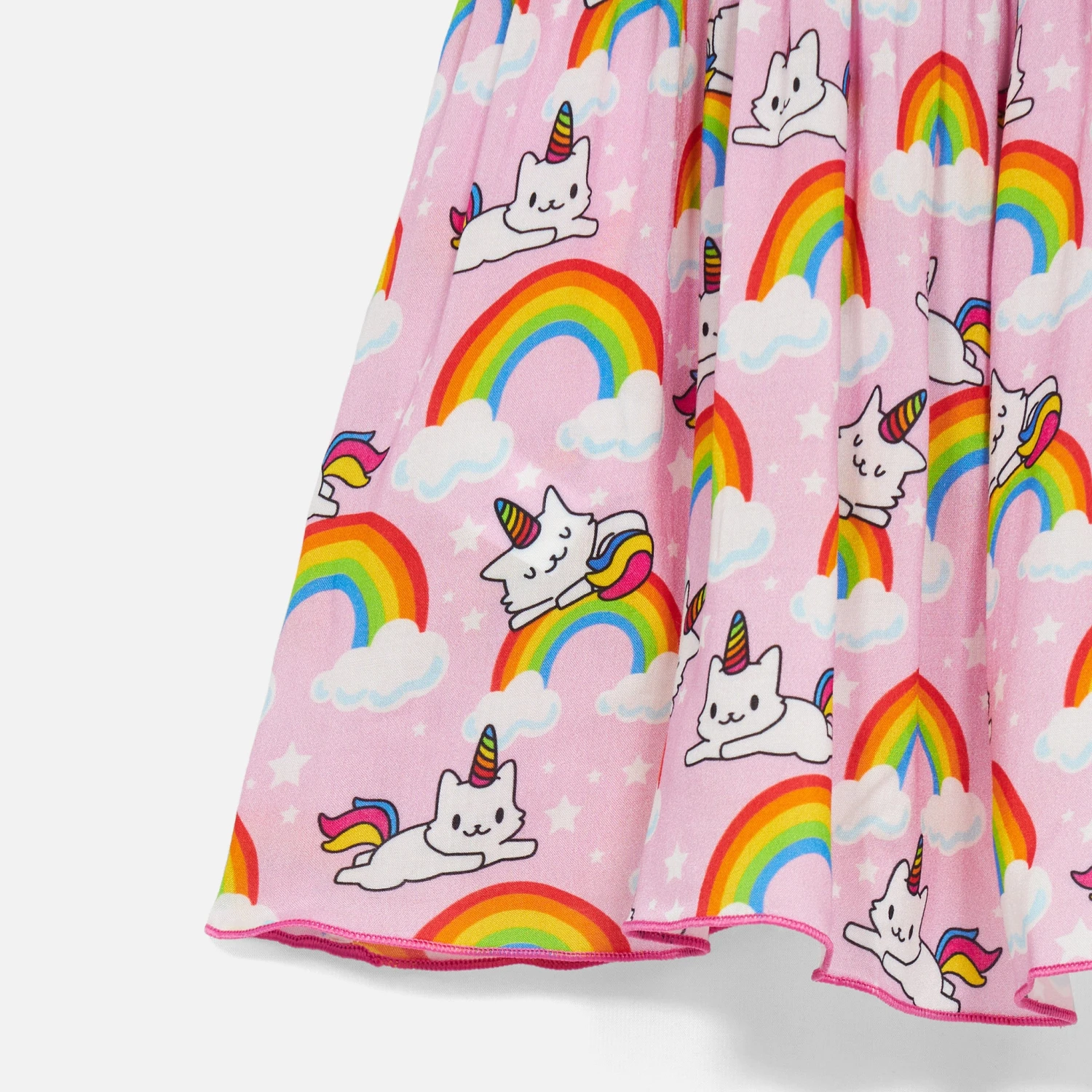 Cotton Dress Lola With Unicorn Cat Print 6 Cotton Dress Lola With Unicorn Cat Print - Image 4