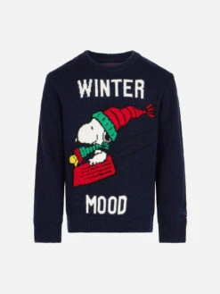 Snoopy Winter Mood Print Kid Sweater | Peanuts™ Special Edition