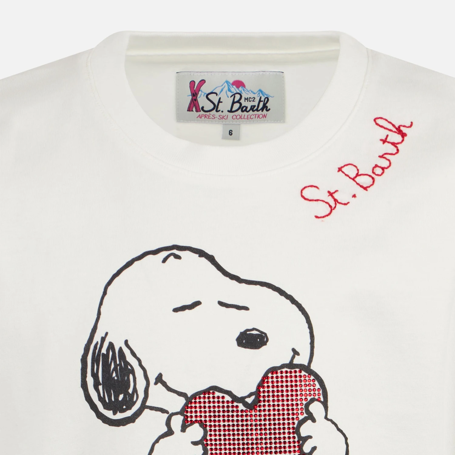 MC2 Saint Barth Girl Heavy Cotton T-shirt With Snoopy Rhinestones Print | SNOOPY PEANUTS™ SPECIAL EDITION 4 MC2 Saint Barth Girl Heavy Cotton T-shirt With Snoopy Rhinestones Print | SNOOPY PEANUTS™ SPECIAL EDITION - Image 2
