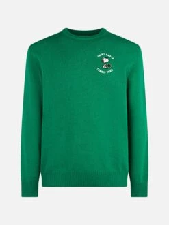 MC2 Saint Barth Man Crewneck Sweater With Snoopy Tennis Jacquard | SNOOPY - ©PEANUTS SPECIAL EDITION -MC2 Saint Barth Shop snoopy tennis man sweater 4