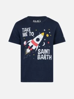 Space Rocket Blue Boy T-shirt