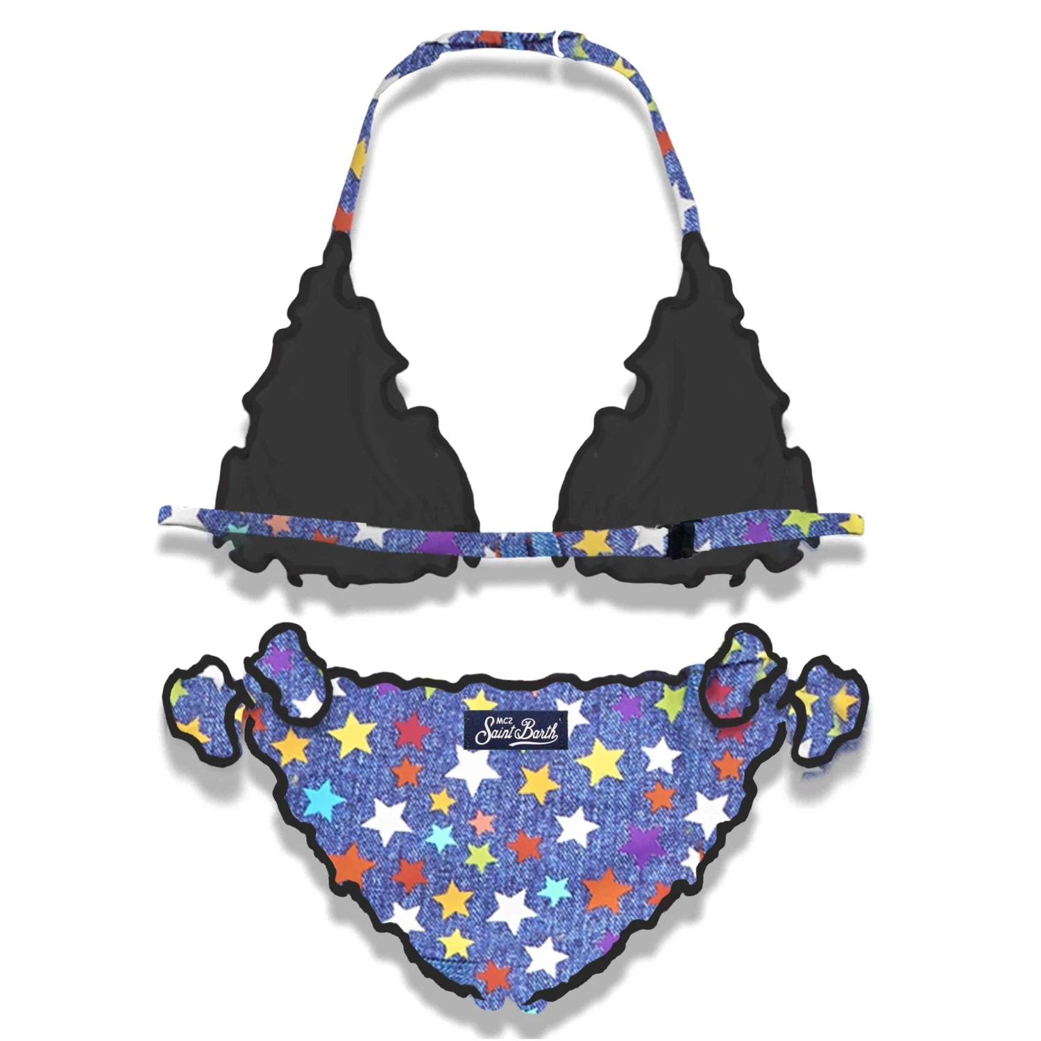 Girl Triangle Bikini With Star Print 4 Girl Triangle Bikini With Star Print - Image 2