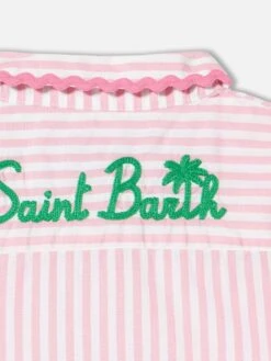 MC2 Saint Barth Girl Striped Shirt Dress 7 MC2 Saint Barth Girl Striped Shirt Dress -MC2 Saint Barth Shop striped embroidery dress girl 3copia