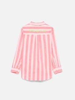 MC2 Saint Barth Striped Mini Brigitte Shirt With St. Barth Local Embroidery